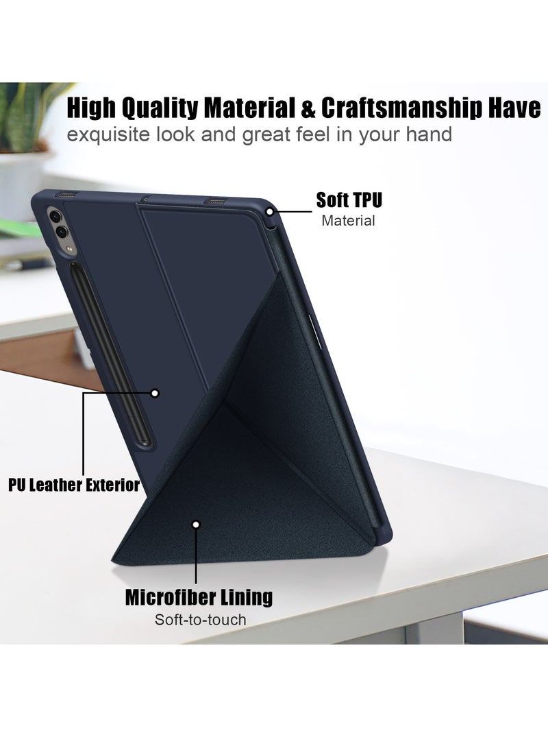 سامسونج جالاكسي تاب اس 10 بلس 12.4 اكس 820 / اكس 826 بي كم جلد متوافق - اكس 820 حافظة حماية للمحولات (ازرق غامق) - Image 4