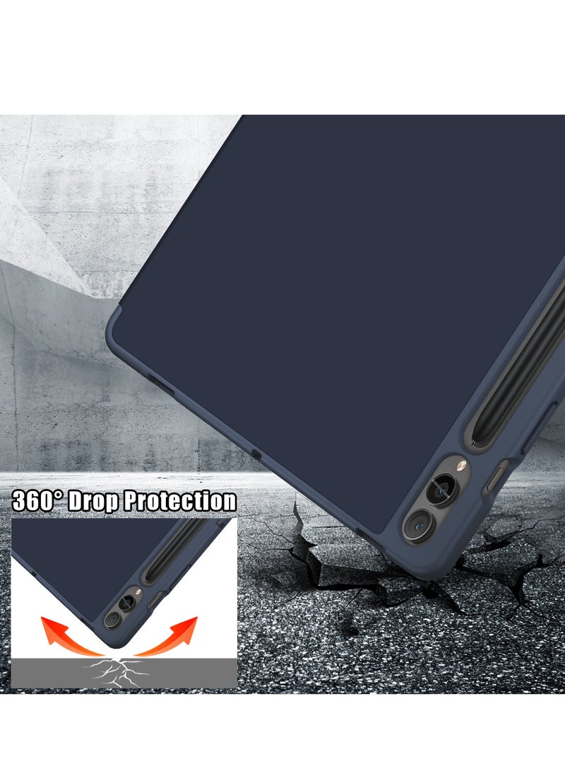 سامسونج جالاكسي تاب اس 10 بلس 12.4 اكس 820 / اكس 826 بي كم جلد متوافق - اكس 820 حافظة حماية للمحولات (ازرق غامق) - Image 5