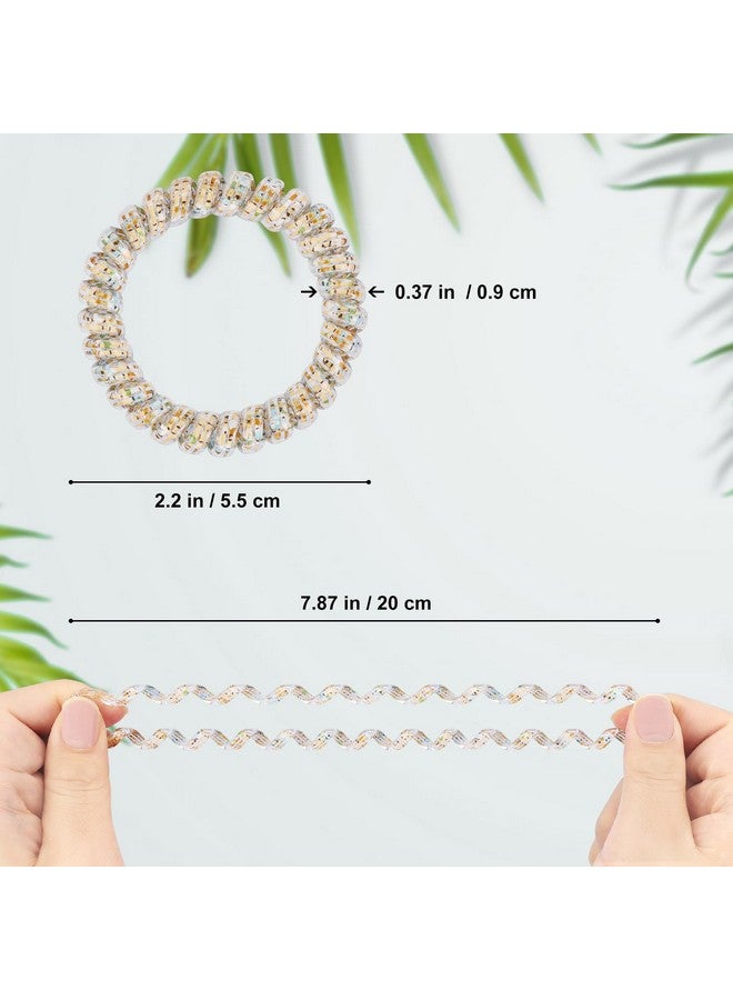 JessLab JessLab Spiral Hair Ties for Ladies, 10-Pack Elastic Hair Ties, Cute Plastic Coil Hair Ties, No-Damage Hair Accessory for Women and Children with Thick or Thinning Hair, Mix Color 12  - Image 5