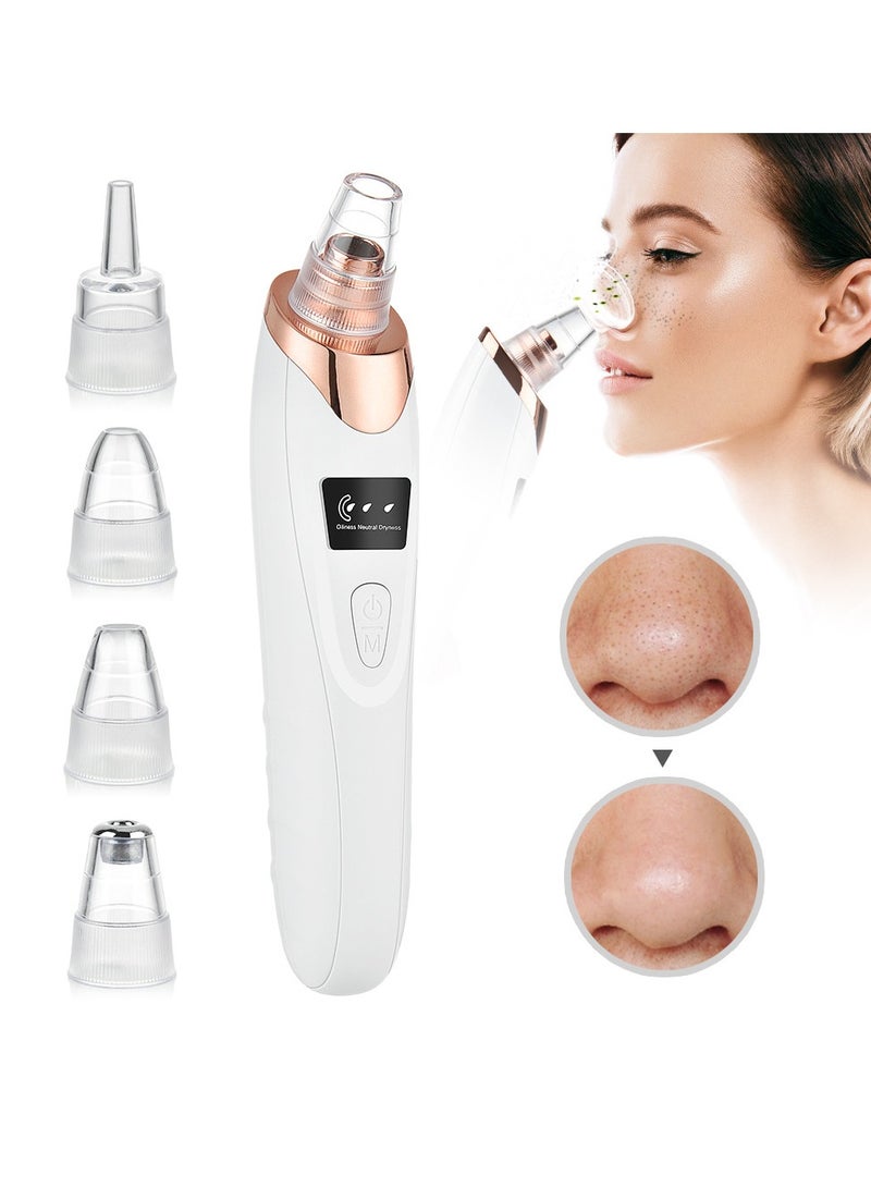 Electric blackhead and acne removal tool with hot compress, USB rechargeable blackhead and acne remover 