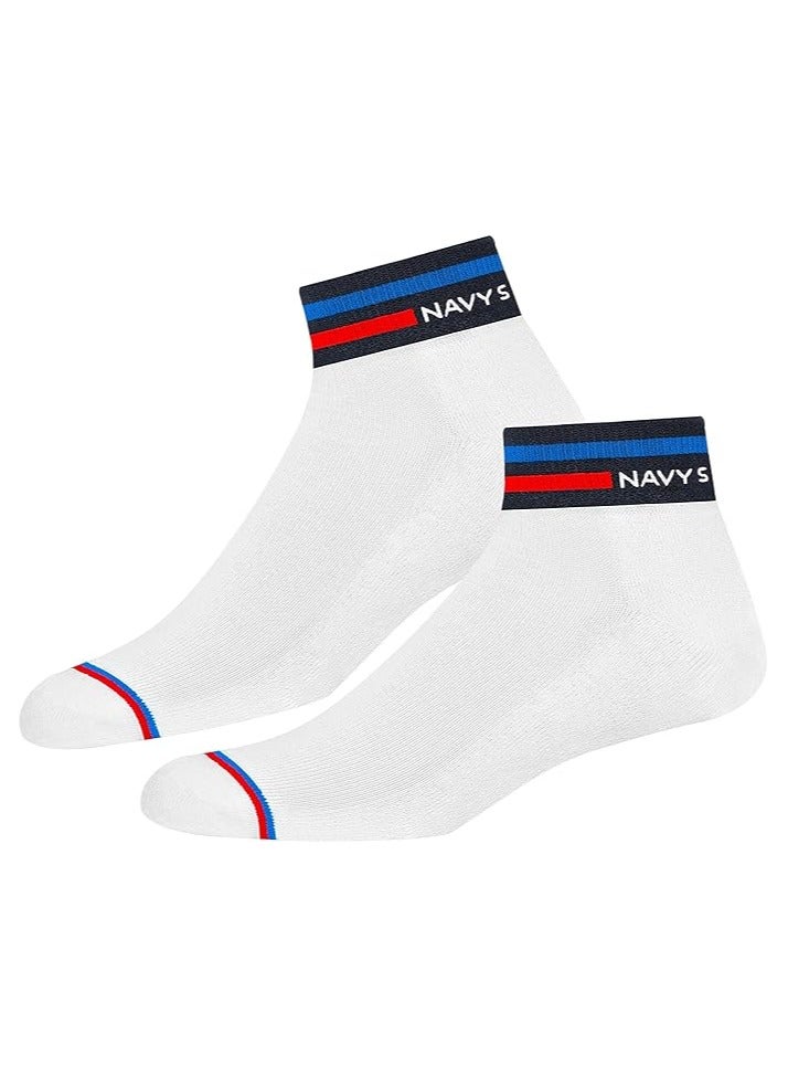 NAVYSPORT NAVYSPORT Originals Unisex Casual Cushion Cotton Ankle Socks, Assorted Combo, Pack of 4, Free Size - Image 4