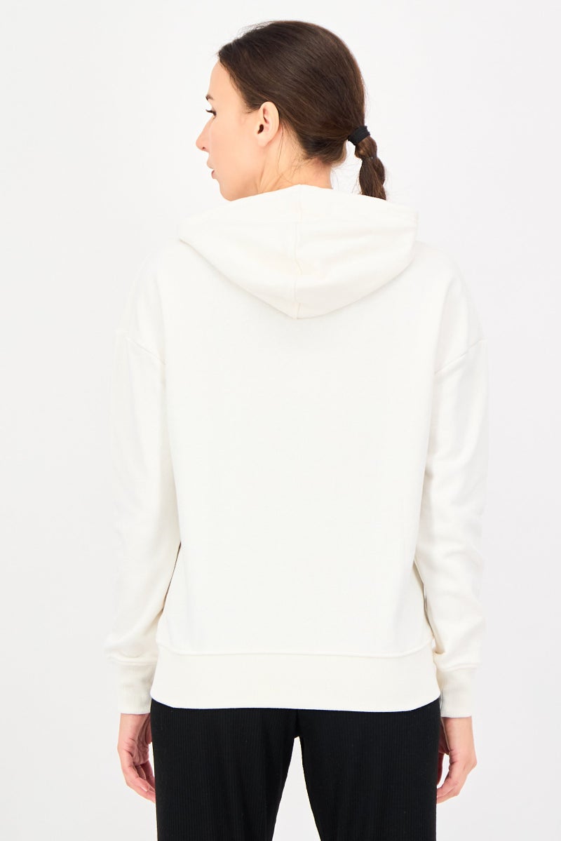 Champion ملابس رياضية نسائية بأكمام طويلة مناسبة، أبيض فاتح - Image 3