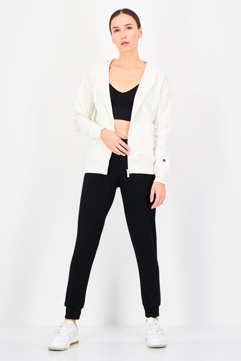 Champion ملابس رياضية نسائية بأكمام طويلة مناسبة، أبيض فاتح - Image 4