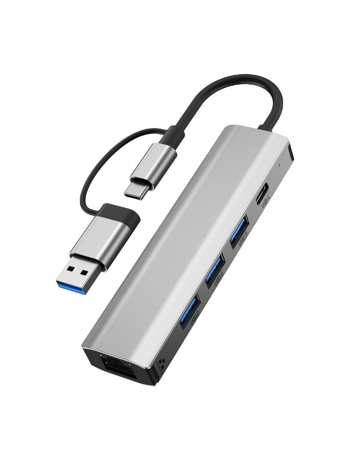 USB C Hub 5 in 2 Multiport Adapter 1000Mbps LAN, 100W Power Delivery, 3 USB-A Data Ports, USB C Dongle for MacBook Pro/Air, iPad Pro, iMac, iPhone 16 Pro/Pro Max, XPS, - Image 3