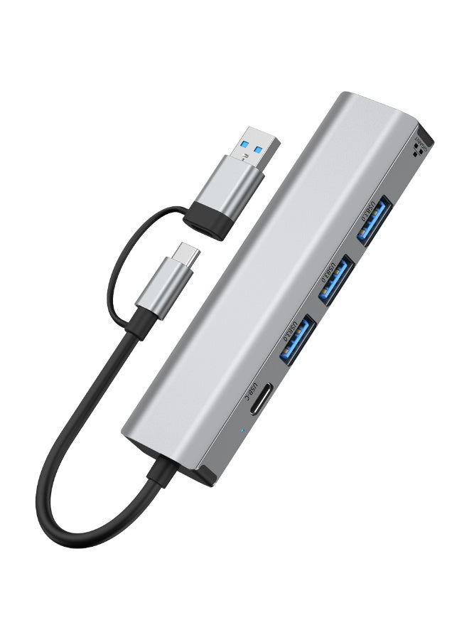 USB C Hub 5 in 2 Multiport Adapter 1000Mbps LAN, 100W Power Delivery, 3 USB-A Data Ports, USB C Dongle for MacBook Pro/Air, iPad Pro, iMac, iPhone 16 Pro/Pro Max, XPS, - Image 4