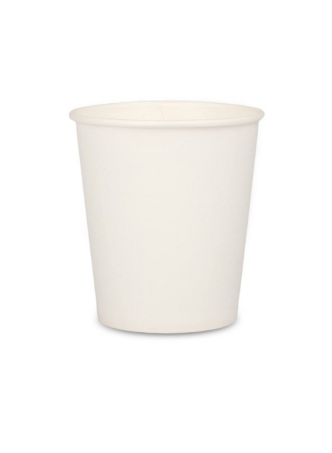 e kysa basics ekysa Basics Paper Disposable Tea/Coffee Cups - 250 ml, Eco-Friendly, Leak-Resistant, for Hot Beverages, White, Pack of 100 - Image 1