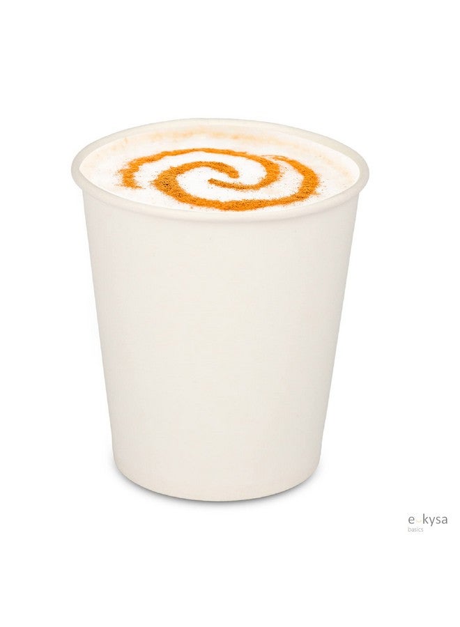 e kysa basics ekysa Basics Paper Disposable Tea/Coffee Cups - 250 ml, Eco-Friendly, Leak-Resistant, for Hot Beverages, White, Pack of 100 - Image 4