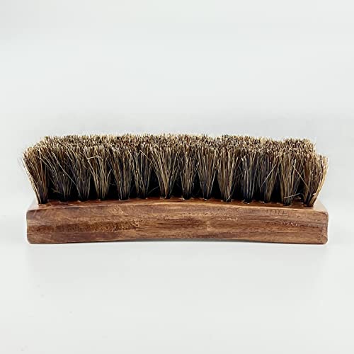 Shoe Mistri Shoe Brush - Horsehair Curved, Buffing Shinning Dusting Brush, Shoe Polish Brush - Concave Handle for Premium Grip - Suitable for Brushing, Polishing, Buffing and Shining - 14x4.5x4.5CMs - Image 2