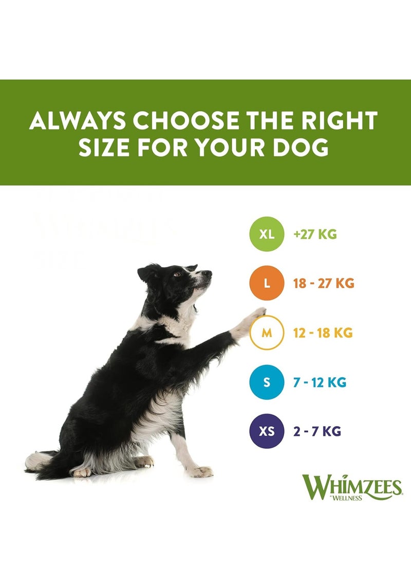 WHIMZEES By Wellness Toothbrush Month Box Natural and Grain Free Dog Chews Dog Dental Sticks for Medium Breeds 30 Pieces One Month Supply Size M  - Image 4