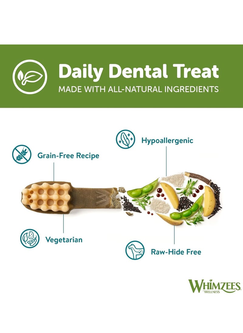 WHIMZEES By Wellness Toothbrush Month Box Natural and Grain Free Dog Chews Dog Dental Sticks for Medium Breeds 30 Pieces One Month Supply Size M  - Image 5