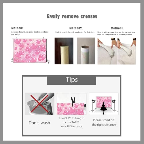 LTLYH 7×5ft Pink Heart Photo Backdrop Early 2000s Party Decorations Old School Backdrops Valentine's Day Glitter Heart 16th 18th 30th Women Men 90s Happy Birthday Background Selfile Wall Decor 256 - Image 5
