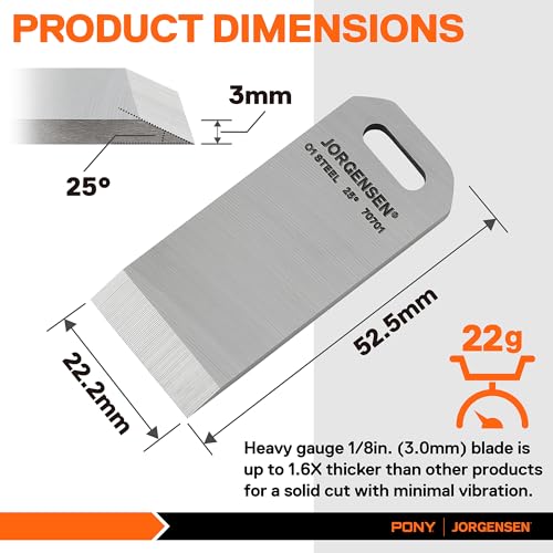 JORGENSEN Mini Block Plane Blade - for No.101 Mini Wood Planer, Professional Level O1 Steel, High Hardness & Long Edge Retention, 3mm Thickness Replacement Blade - Image 5