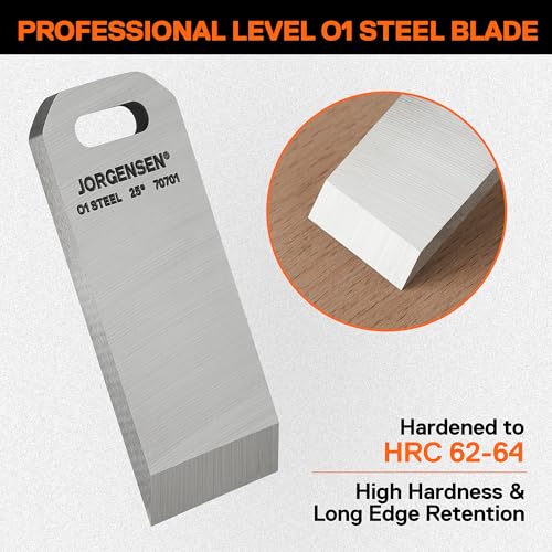 JORGENSEN Mini Block Plane Blade - for No.101 Mini Wood Planer, Professional Level O1 Steel, High Hardness & Long Edge Retention, 3mm Thickness Replacement Blade - Image 3