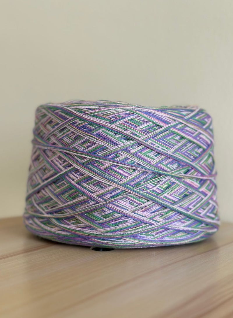 50g mercerized cotton for crochet and knitting, super soft yarn(Purple)