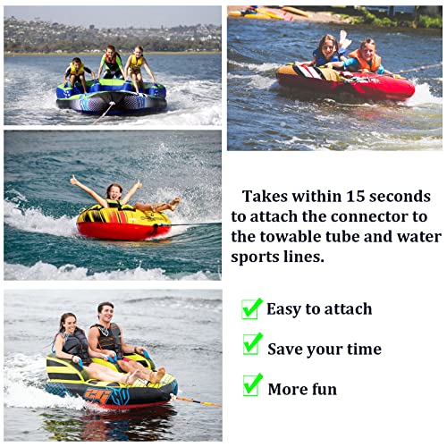 DockMoor 2Pcs Tow Rope for Tubing, Boat Tube Tow Rope Quick Connector for Wakeboarding, Ski, Waverunner Water Sports - Image 5
