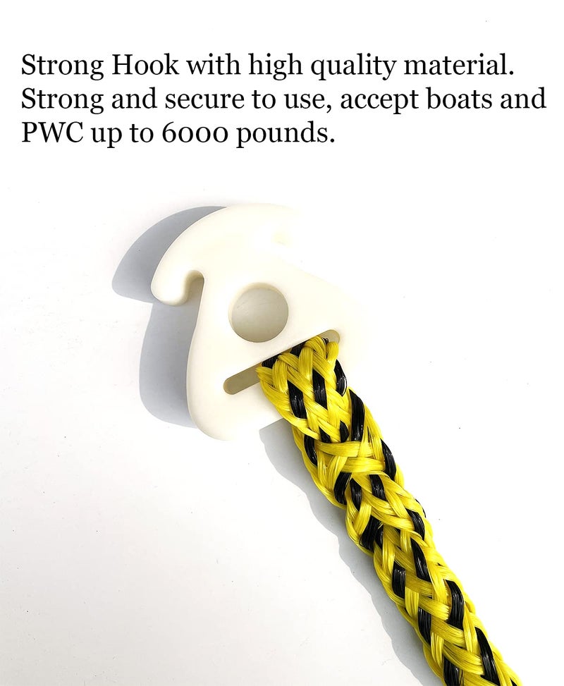 DockMoor 2Pcs Tow Rope for Tubing, Boat Tube Tow Rope Quick Connector for Wakeboarding, Ski, Waverunner Water Sports - Image 3