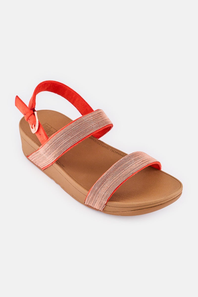 FitFlop Women Lottie Shimmermesh Adjustable Buckle Sandals, Passion Red - Image 1