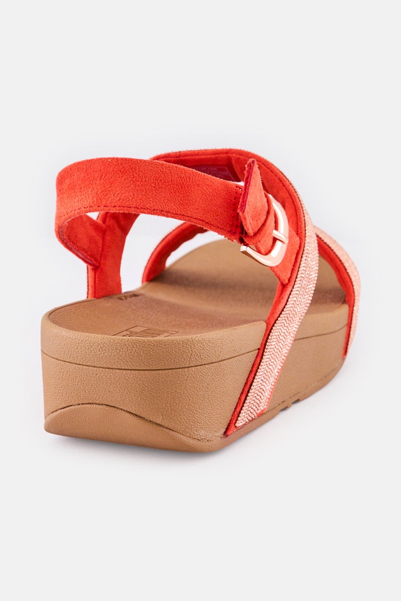 FitFlop Women Lottie Shimmermesh Adjustable Buckle Sandals, Passion Red - Image 3