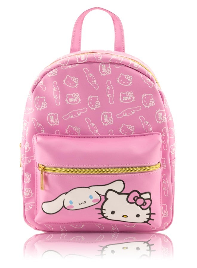 Fast Forward Sanrio Hello Kitty and Cinnamoroll Mini Backpack for Girls | PU Leather Daypack Backpack Featuring Hello Kitty and Cinnamoroll | Small Travel Bag, Lightweight Backpack | Ages 3+ - Image 1