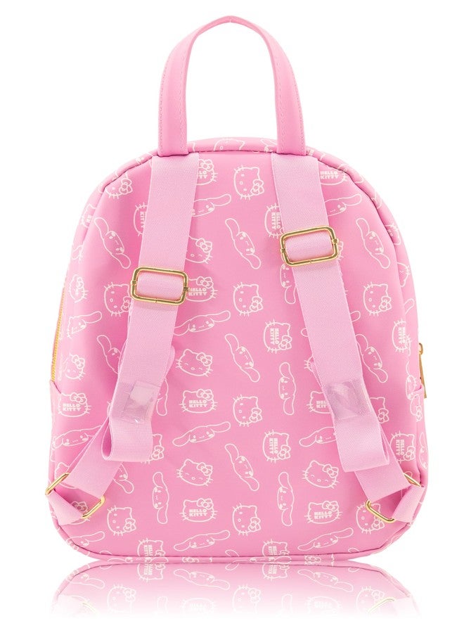Fast Forward Sanrio Hello Kitty and Cinnamoroll Mini Backpack for Girls | PU Leather Daypack Backpack Featuring Hello Kitty and Cinnamoroll | Small Travel Bag, Lightweight Backpack | Ages 3+ - Image 3