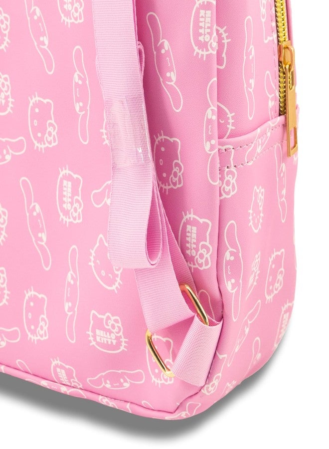Fast Forward Sanrio Hello Kitty and Cinnamoroll Mini Backpack for Girls | PU Leather Daypack Backpack Featuring Hello Kitty and Cinnamoroll | Small Travel Bag, Lightweight Backpack | Ages 3+ - Image 5