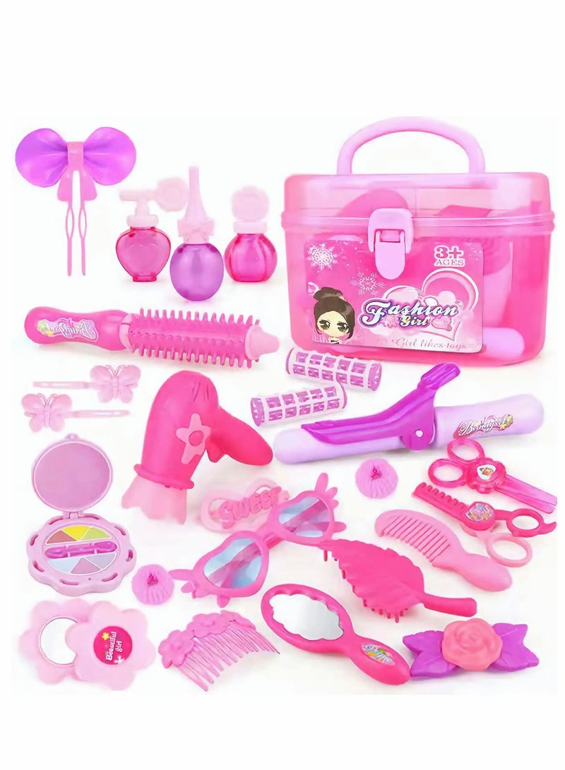 Excefore Kids Makeup Kit Girls Toy - for Little Girls, Princess Beauty Play Set Girls/Toddlers, Safe & Non Toxic 4 5 6 7 8 9 10 Year Old Girl  Birthday Gifts. - Image 1