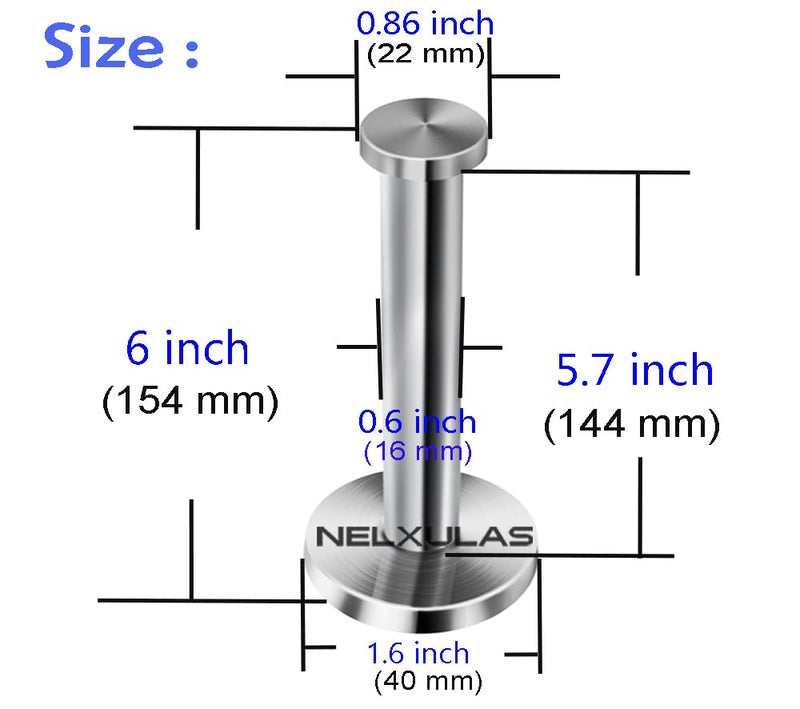 NELXULAS Brushed Stainless Steel Bath Towel Hooks Single Super Heavy Duty Wall Mount Hook, Coat Hook (6", 4 PCS) - Image 5