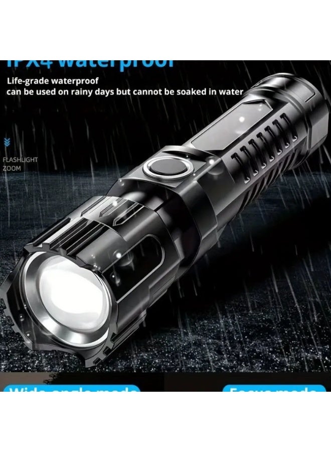 Mini USB Rechargeable Portable Flashlight – Zoomable, 3 Modes, IPX4 - Image 4