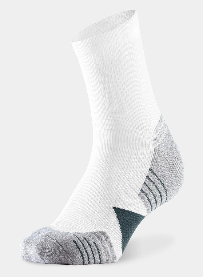 WANDER Men's Athletic Ankle Socks 6 Pairs Running Socks for Sport Low Cut Cycling Socks 6-9/10-12/12-14 (White Grey, Shoe Size: 10-12) - Image 3