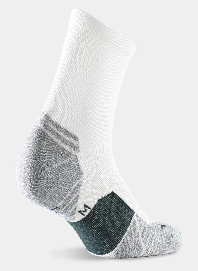 WANDER Men's Athletic Ankle Socks 6 Pairs Running Socks for Sport Low Cut Cycling Socks 6-9/10-12/12-14 (White Grey, Shoe Size: 10-12) - Image 4