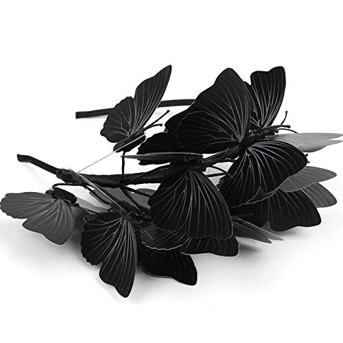 Coucoland Butterfly Fascinator Hat Monarch Butterfly Headband Crown Tea Party Halloween Costume Headpiece - Image 4