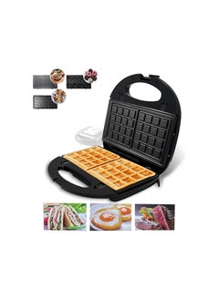 Home Gold 3 in 1 Waffle Maker, Sandwich Maker and Donut Maker, 750W Multifunctional Machine with Non-Stick Coating, LED Light and Heat Resistant Design, Model: 2023-2