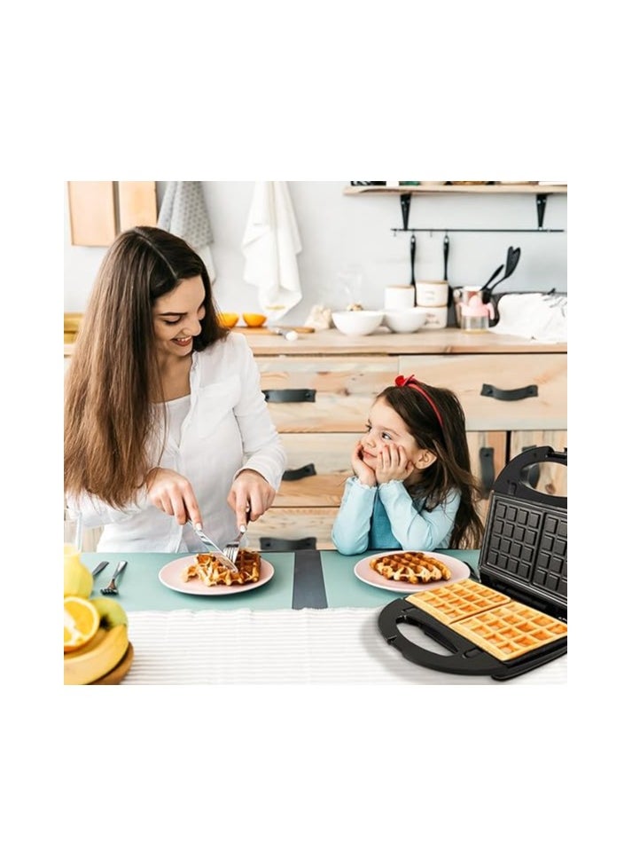 Home - Home Gold 3 in 1 Waffle Maker, Sandwich Maker and Donut Maker, 750W Multifunctional Machine with Non-Stick Coating, LED Light and Heat Resistant Design, Model: 2023-2 - Image 1