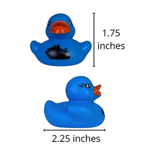 Lashicorn Cruise Ship Cruising Ducks Rubber Duck | Bulk 20 Pack | Rubber Ducky 2.25 inches Wide and 1.75 inches Tall | Use with Cruising Duck Tags | Carnival Blue with Ship - Image 3