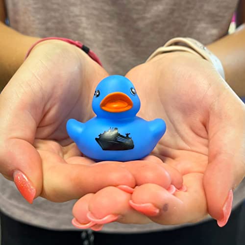 Lashicorn Cruise Ship Cruising Ducks Rubber Duck | Bulk 20 Pack | Rubber Ducky 2.25 inches Wide and 1.75 inches Tall | Use with Cruising Duck Tags | Carnival Blue with Ship - Image 2