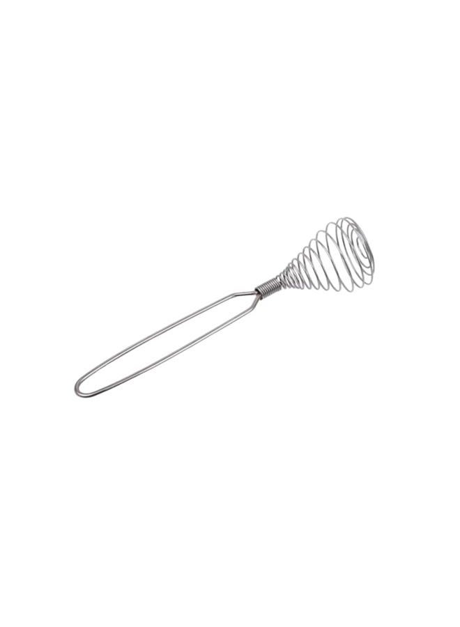 AISIBO Mini French Spring Whisk, 8.67 Inch Silver Stainless Steel Spring Coil Whisk, Hand Eggbeater Egg Mixer Whisk Blender Stirring Beater - Image 4