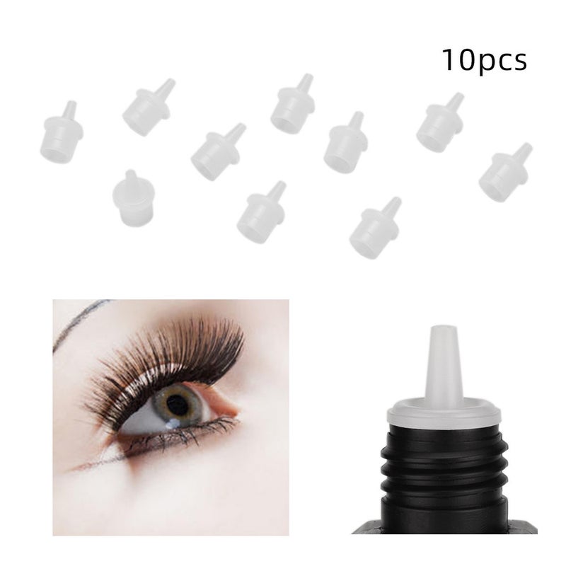 10pcs Eyelash Glue Bottle Plug Blocking Cap Eyelash Extensions Tools Makeup Tool for Beauty Salon Use - Image 4