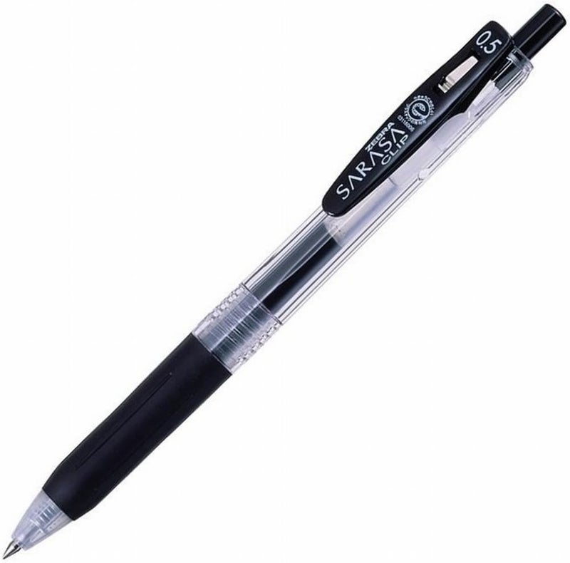 Zebra Sarasa Clip Pen 0.5 mm, Black (JJ15-BK) - Image 1