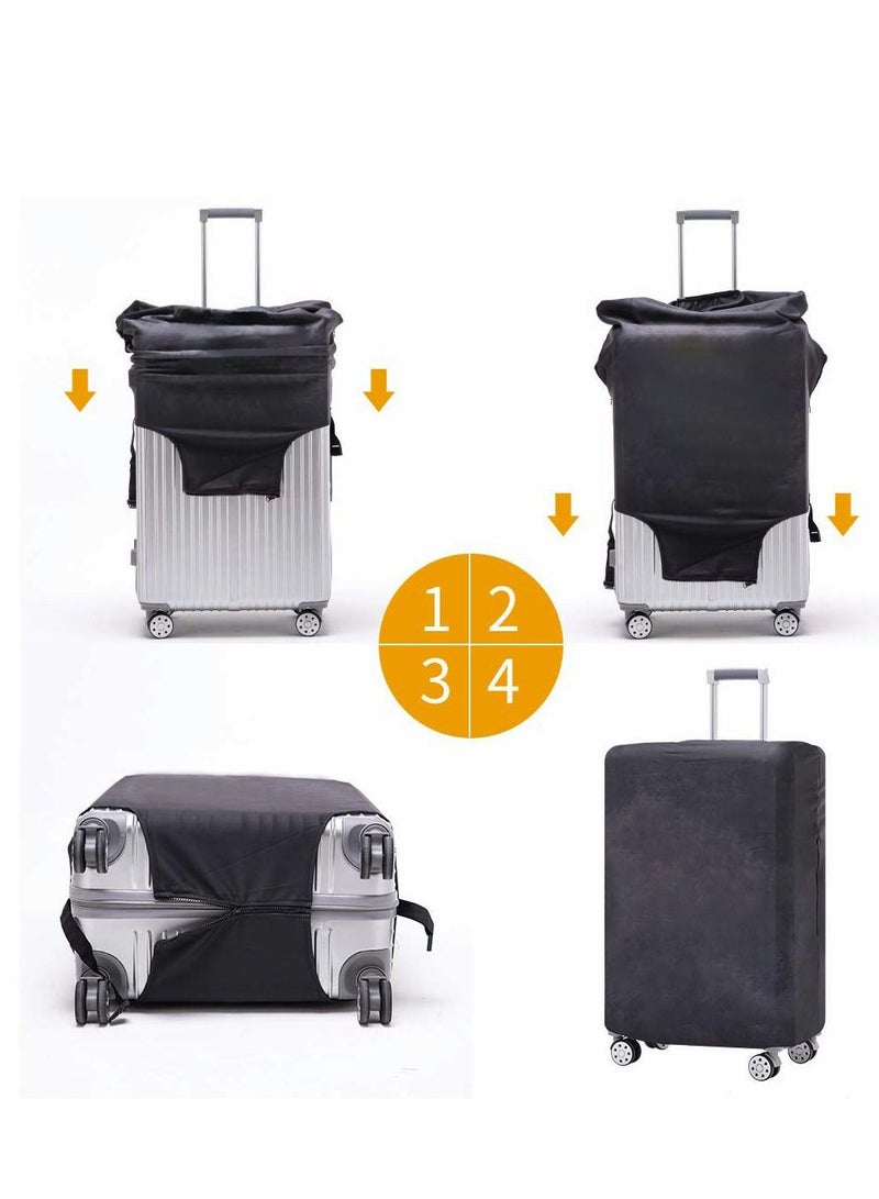 Y&D Luggage Cover, Water-Washable Suitcase Spandex Elastic Anti Scratch Protective Covers for 26-28 Inch Trolley Case Business Trip School Daily Usin (Map) - Image 4