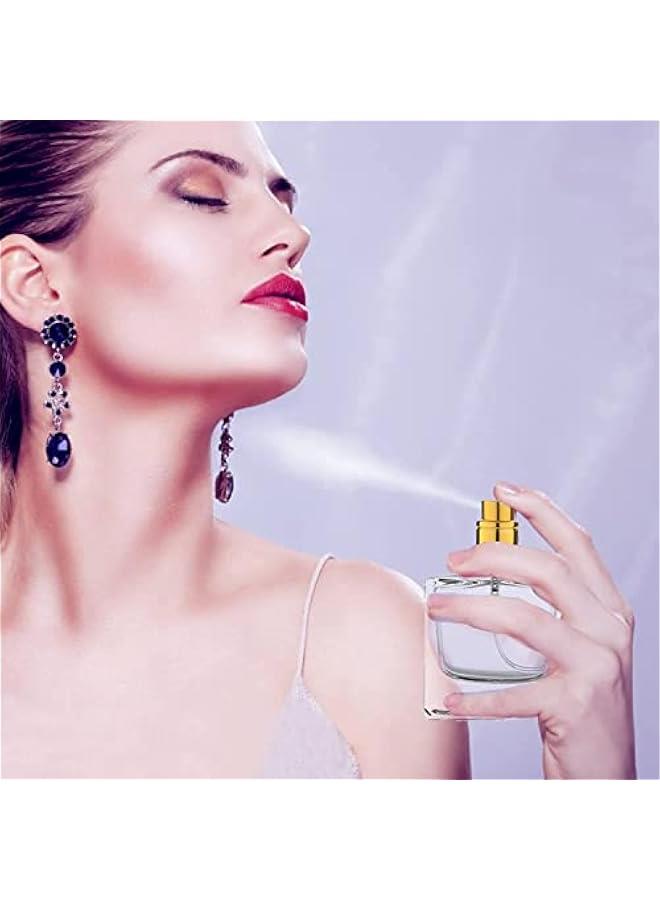 BWSJ Refillable Empty Gl Spray Bottles for Perfume and Essential Oils 50ml169 Oz Square Frosted Atomizer Fine Mist Spray for Makeup Tr Lotion Transparent 2 - Image 3