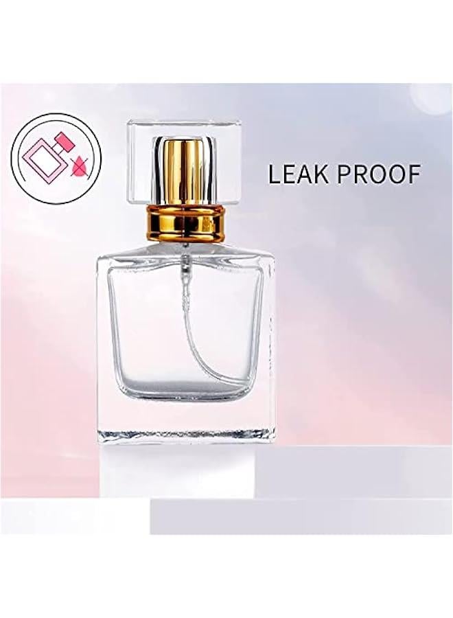 BWSJ Refillable Empty Gl Spray Bottles for Perfume and Essential Oils 50ml169 Oz Square Frosted Atomizer Fine Mist Spray for Makeup Tr Lotion Transparent 2 - Image 4