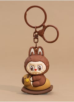 Generic New Labubu Rocking Horse Keychain - Cute 3D Figurine, Creative Bag Charm for Students, Trendy Star-Inspired Design  - Image 1