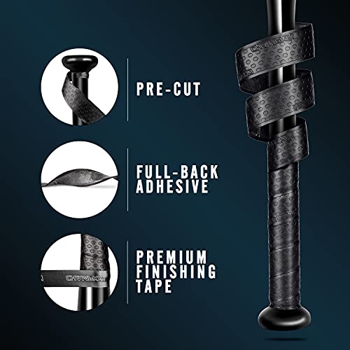 CHAMPKEY PRO 40" Bat Grip Tapes 2 Pack | All-Weather Performance Bat Tapes | Precut and Full Adhesive Back Baseball Grip Tapes - Image 2