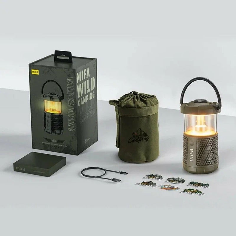 Mifa WildCamping Outdoor Mini Bluetooth Speaker with 360 RGB Light, 38H Playtime, 360-Degree Lantern, Green - Image 3