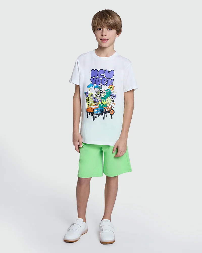 Ovs Green Cargo-Style Shorts For Boys By OVS