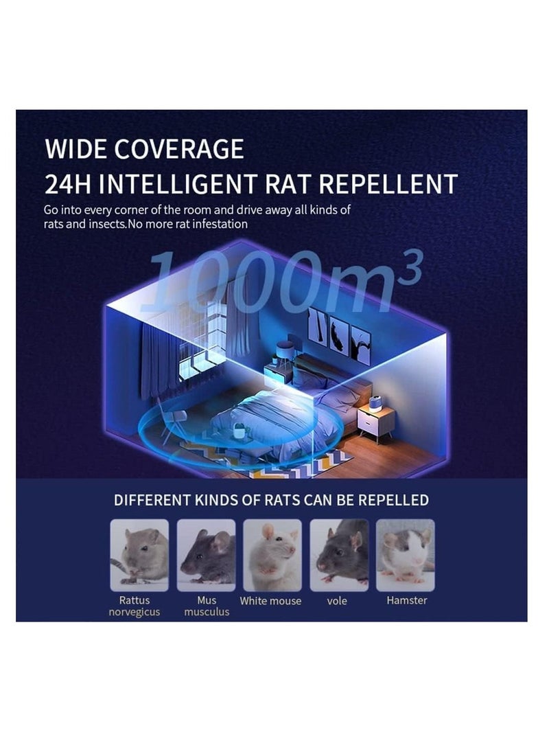 Ultrasonic Pest Repeller Indoor Ultrasonic Repellent for Roach, Rodent Mouse Bugs Mosquito Mice Spider Electronic Plug in Pest Control-Mosquito Repellent Indoors Ultrasonic Repellers 2pcs