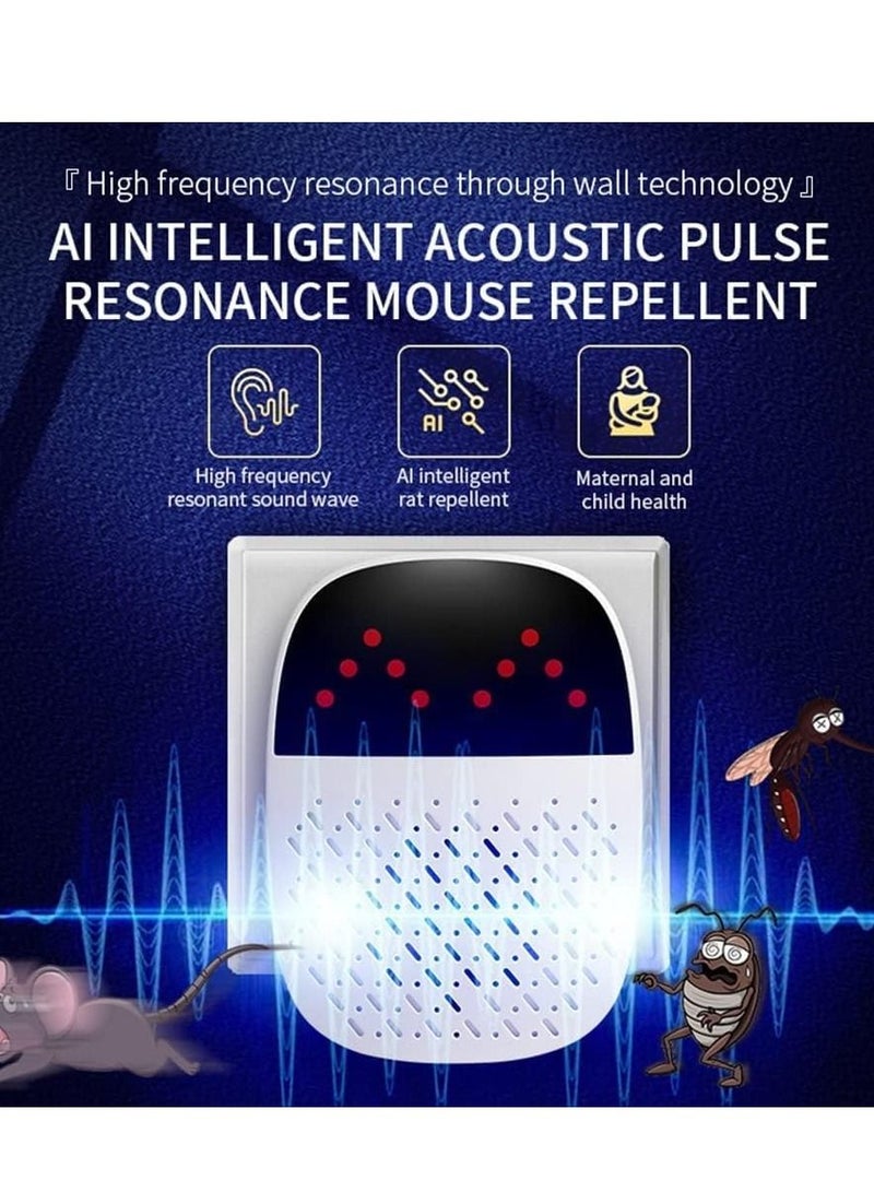 Ultrasonic Pest Repeller Indoor Ultrasonic Repellent for Roach, Rodent Mouse Bugs Mosquito Mice Spider Electronic Plug in Pest Control-Mosquito Repellent Indoors Ultrasonic Repellers 2pcs
