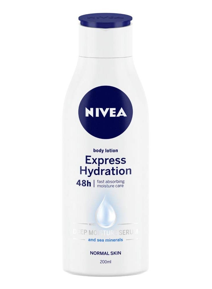 Nivea Body Lotion For Men & Women, Express Hydration, for Fast Absorption, 200 ml