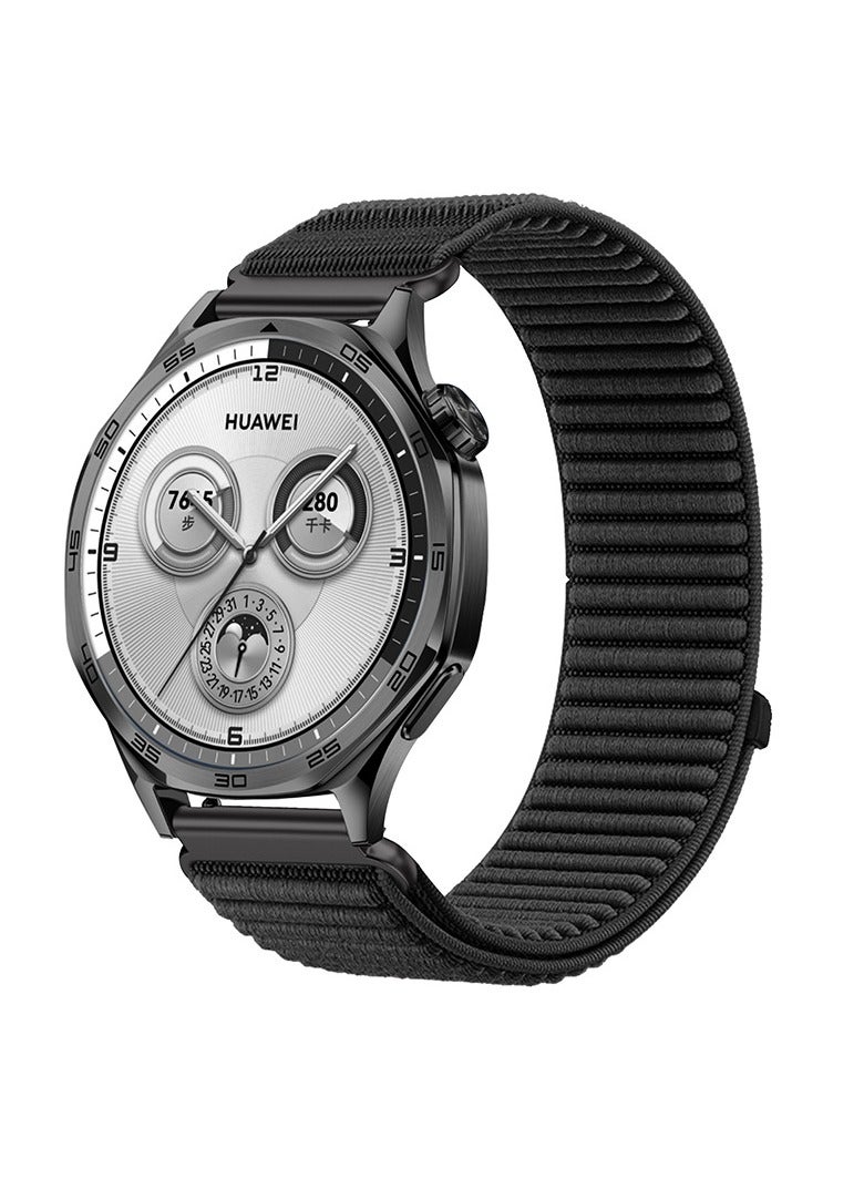 حَبْل تِك سوار نايلون متوافق مع ساعات هواوي GT6/GT5/Ultimate2/Ultimate/GT4/G4 Pro/GT3/Watch4/4Pro/Watch3/3Pro مقاس 46 مم، حزام معصم مرن قابل للتهوية بحلقة من النايلون مقاس 22 مم - Image 1