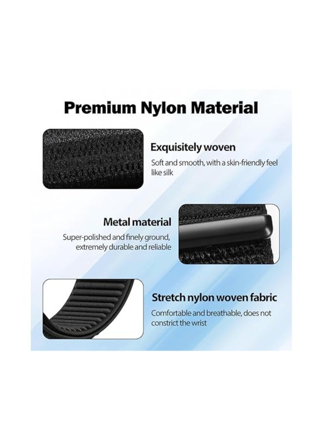 حَبْل تِك سوار نايلون متوافق مع ساعات هواوي GT6/GT5/Ultimate2/Ultimate/GT4/G4 Pro/GT3/Watch4/4Pro/Watch3/3Pro مقاس 46 مم، حزام معصم مرن قابل للتهوية بحلقة من النايلون مقاس 22 مم - Image 2